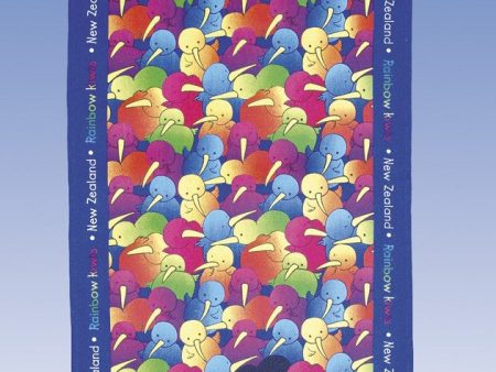 Rainbow Kiwi Tea Towel Discount