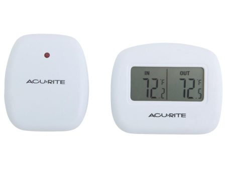 Acurite 2-1 2  Receiver, 2-1 2  Sensor  Wireless Indoor & Outdoor Thermometer Supply