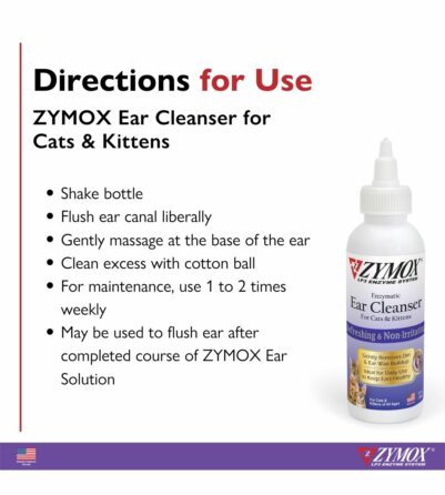 ZYMOX® Enzymatic Ear Cleanser for Cats and Kittens (4 oz) Hot on Sale