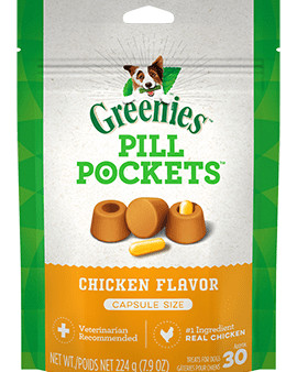 Greenies PILL POCKETS™ Treats for Dogs Chicken Flavor Capsule (30 count) Online Sale