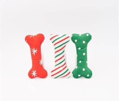 Zippy Paws Holiday Patterned Bones Reg 3pk Sale