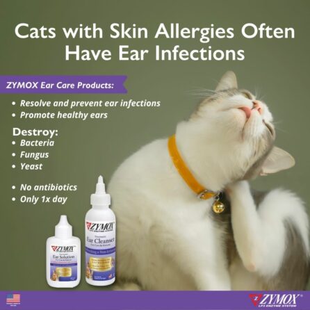 ZYMOX® Enzymatic Ear Cleanser for Cats and Kittens (4 oz) Hot on Sale