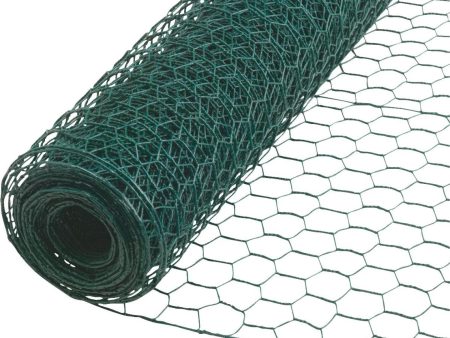 1 In. x 24 In. H. x 25 Ft. L. Green Vinyl-Coated Poultry Netting For Discount