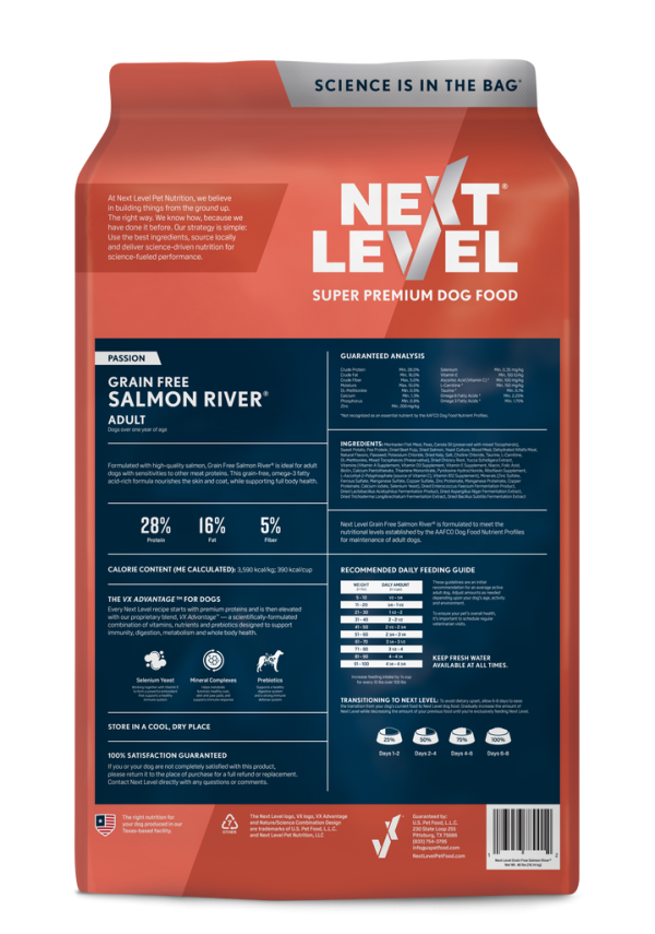 Next Level Super Premium Dog Food Grain Free Salmon River Online now