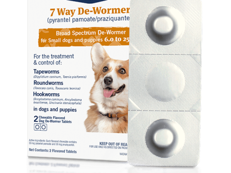 PetArmor® 7 Way De-Wormer (Pyrantel Pamoate and Praziquantel) for Puppies and Small Dogs For Discount